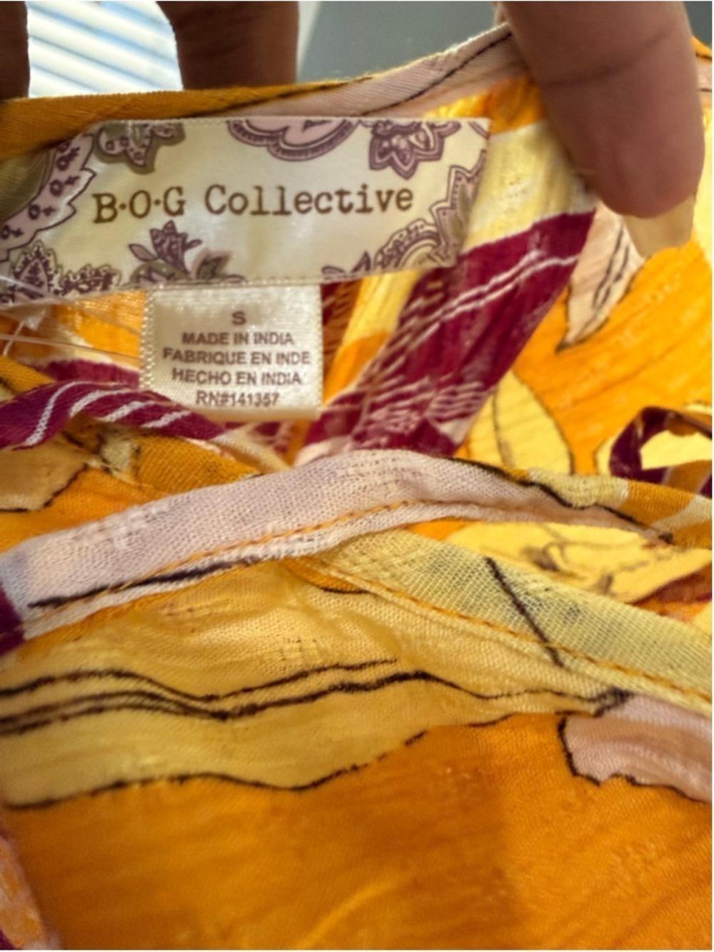 Women's B.O.G Collective Yellow Pink Floral Wide Leg Jumpsuit S - Picture 8 of 8
